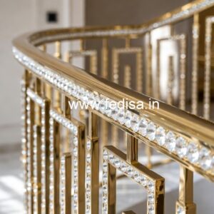 Luxury Brass Crystal Railings for Apartments CR-6621