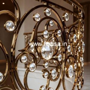 Elegant Brass Crystal Railings for Design CR-6626