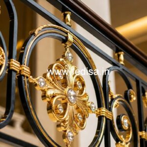 Stylish Brass Crystal Railings for Luxury Homes CR-6627