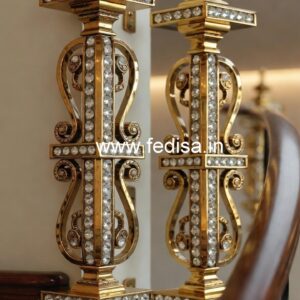 Luxury Brass Crystal Railings for Modern Homes CR-6628