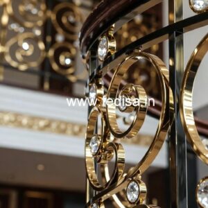 Elegant Brass Crystal Railings for Decor CR-6632
