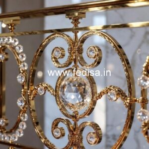 Modern Brass Crystal Railing Designs 2047 CR-6636