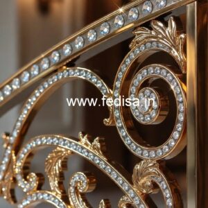 High-End Brass Crystal Staircase Railings CR-6643