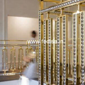 Premium Brass Crystal Railings for Homes CR-6647