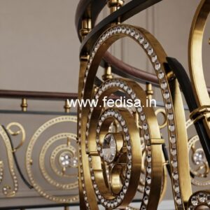 Designer Brass Crystal Railings for Villas CR-6652