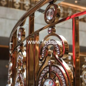 Designer Brass Crystal Railings for Interior Projects CR-6654