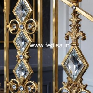 Designer Brass Crystal Railings for Luxury Interiors CR-6658