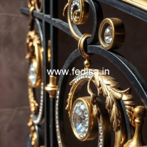 High-End Brass Crystal Railings for Luxury Villas CR-6670