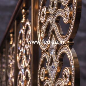 Designer Brass Crystal Railings for Elegant Homes CR-6674
