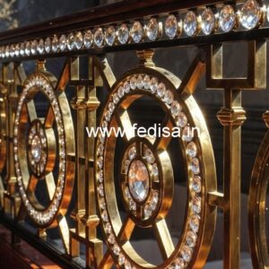 Stylish Brass Crystal Railings for Premium Interiors CR-6681