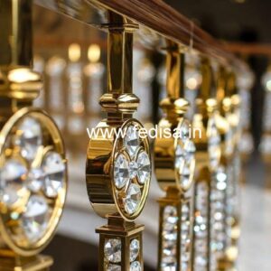 Modern Brass Crystal Railing for Home Interiors CR-6691