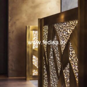 Artistic Brass Crystal Staircase Railings CR-6707