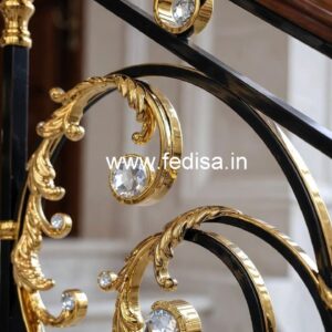 Luxury Interior Railings with Brass Crystal CR-6716
