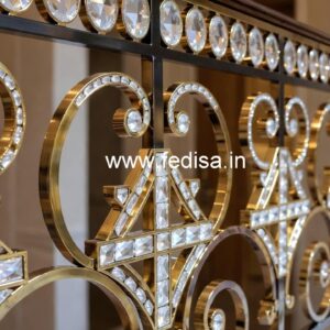 Luxury Brass Railings with Crystal Detailing CR-6725