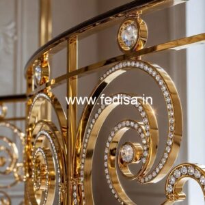 Unique Brass Crystal Staircase Ideas CR-6727