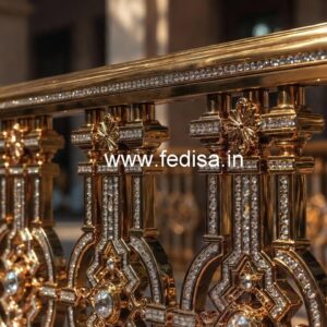 Fancy Brass Crystal Railing Designs CR-6729