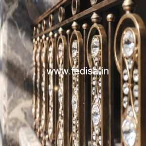 Modern Glass Brass Crystal Railings CR-6737