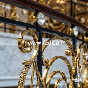 Custom Staircase Brass Crystal Railings CR-6740