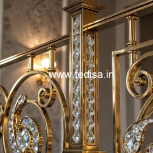 Modern Royal Brass Crystal Railings CR-6745