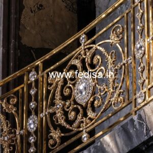 High-End Interior Brass Crystal Railings CR-6753