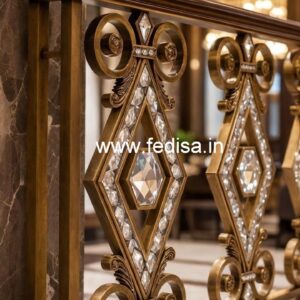 Classic Interior Brass Crystal Railings CR-6765