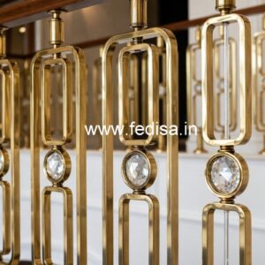 Elegant Stair Design with Brass Crystal CR-6773