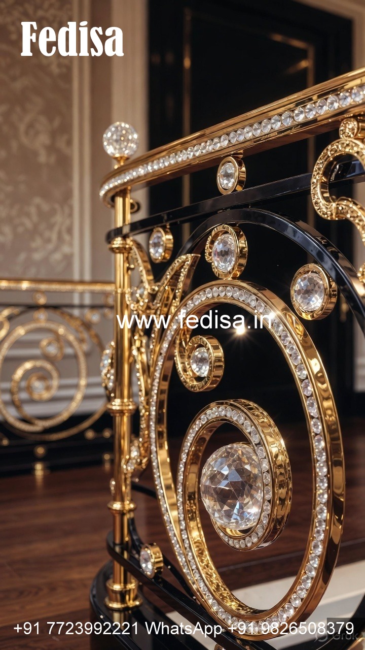 Classic Golden Brass Crystal Railings CR-6776