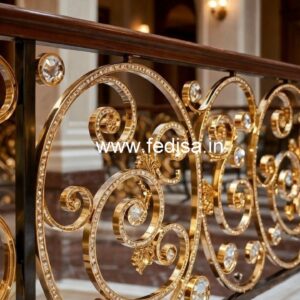 Custom Interior Brass Crystal Railings CR-6781