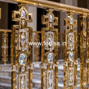 Premium Staircase Design with Brass Crystal CR-6784