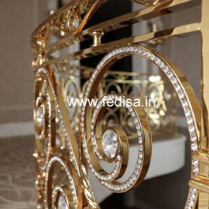 Modern Brass Crystal Staircase Railing Ideas CR-6791