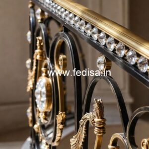Premium Brass Crystal Railings for Interiors CR-6792