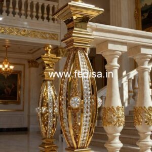 Stylish Brass Crystal Balcony Railings CR-6793