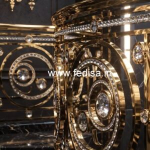 Premium Brass Crystal Staircase Decor CR-6803