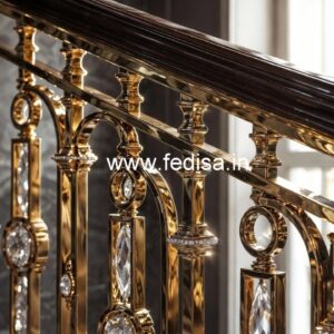 Designer Brass Crystal Railing Trends CR-6806