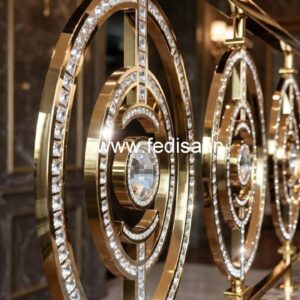 Custom Brass Crystal Railings for Homes CR-6808