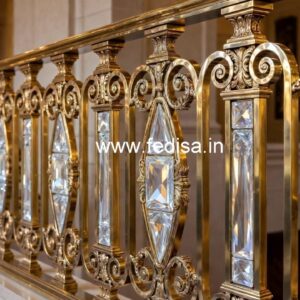 Modern Interior Design with Brass Crystal Railing CR-6810