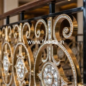 Designer Brass Crystal Railings for Interiors CR-6817
