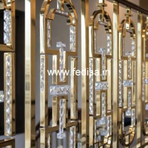 Elegant Brass Crystal Railings for Villas CR-6819