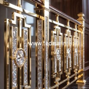 Designer Brass Crystal Railings for Homes CR-6831