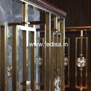 Premium Brass Crystal Railings for Villas CR-6835