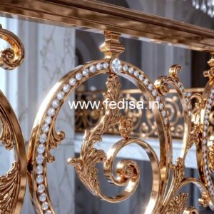 Designer Brass Crystal Railings for Staircases CR-6837