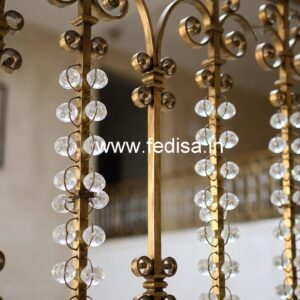 Designer Crystal Brass Railings for Homes CR-6844