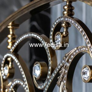 Premium Brass Crystal Railing for Villas CR-6849