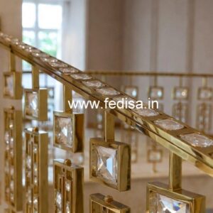 Luxury Crystal Brass Staircase Railings CR-6852