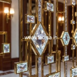 Stylish Brass Crystal Railing for Modern Homes CR-6853