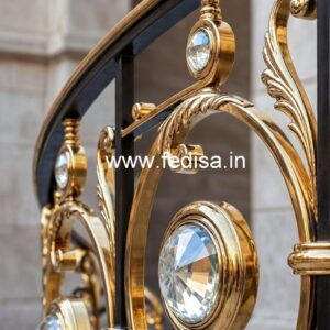 Designer Brass Crystal Railings for Luxury Homes CR-6856