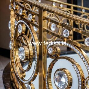 High-End Brass Crystal Railings for Interiors CR-6857