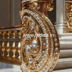 Luxury Brass Crystal Railings for Modern Villas CR-6866