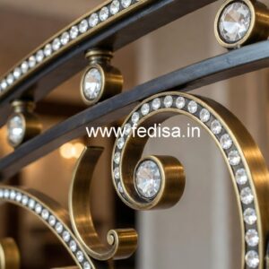 Luxury Brass Crystal Railings for Modern Interiors CR-6871