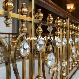 Elegant Brass Crystal Railings for Staircase Decor CR-6874